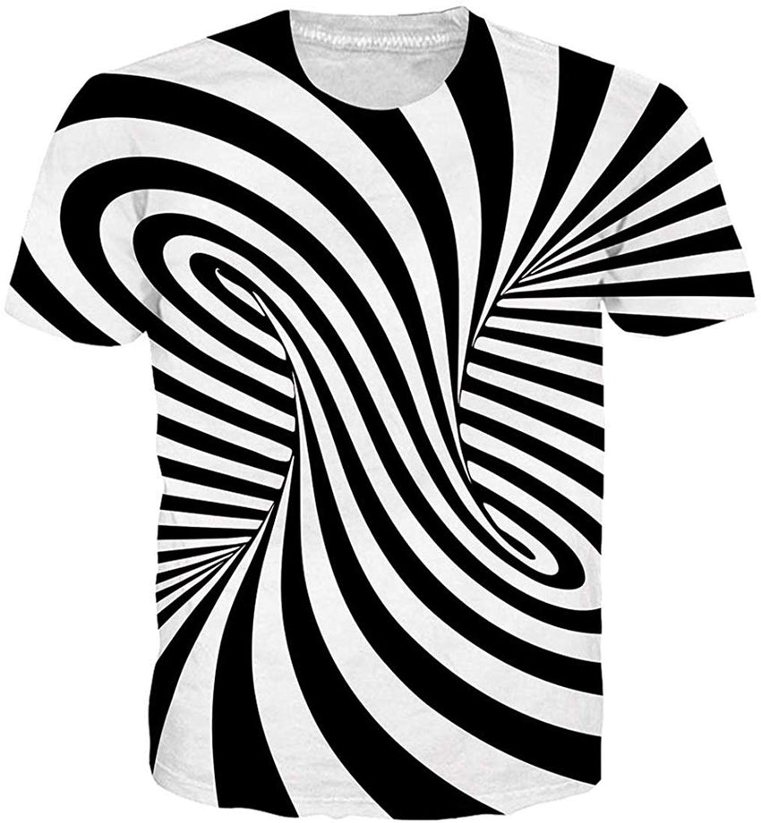 Mens T Shirts 3D Graphics Print Short Sleeve Funny Summer T Shirts Zebra