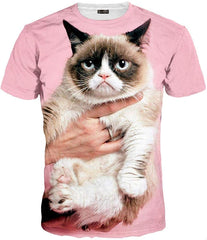 Unisex Men Women Casual 3D Printed Short Sleeves Couple T Shirt Tee LYT091 Lyt105 pink