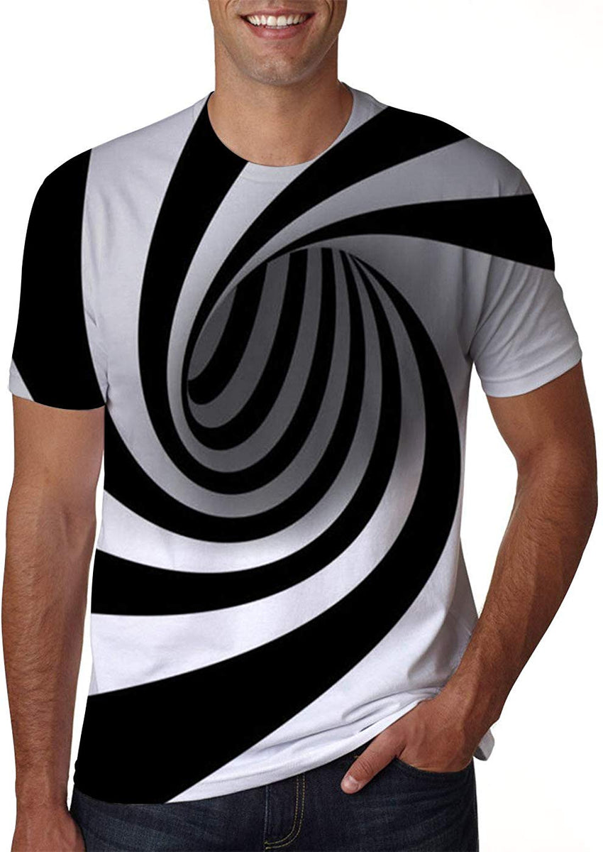 Unisex 3D Creative Print Short Sleeve T Shirt Casual Graphic Tees A eddy