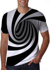 Unisex 3D Creative Print Short Sleeve T Shirt Casual Graphic Tees A eddy