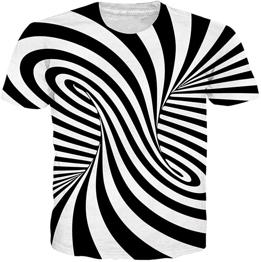 Unisex 3D Printed Funny T Shirts Casual Cool Summer Short Sleeve Tees 2019 Swirl 1