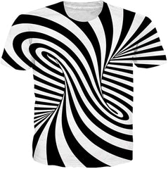 Unisex 3D Printed Funny T Shirts Casual Cool Summer Short Sleeve Tees 2019 Swirl 1