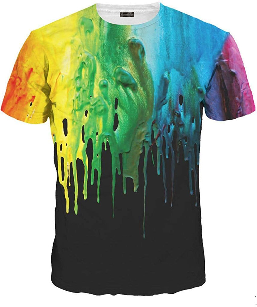 Unisex Men Women Casual 3D Printed Short Sleeves Couple T Shirt Tee LYT046 Lyt055 black