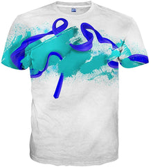 Unisex 3D Printed Short Sleeve Top T Shirts White 2