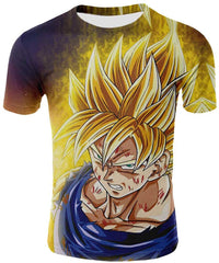 Unisex 3D Dragon Ball Goku Short Sleeve T Shirts Creative 3D Print Anime Tees Color 15