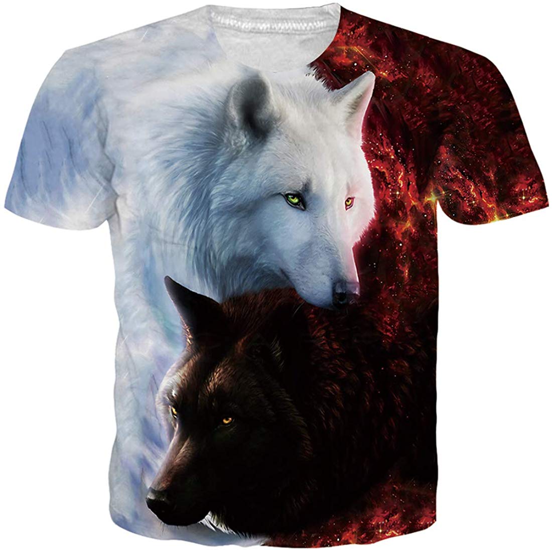 Unisex T Shirts 3D Printed Cool Graphic Tees Funny Casual Short Sleeve Tops M XXL Wolf 4