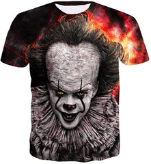 Men's T Shirt Short Sleeve 3D Print Clown Shirts Funny Style4