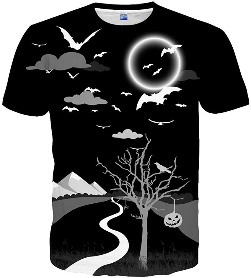 Unisex 3D Printed Short Sleeve Top T Shirts Black40