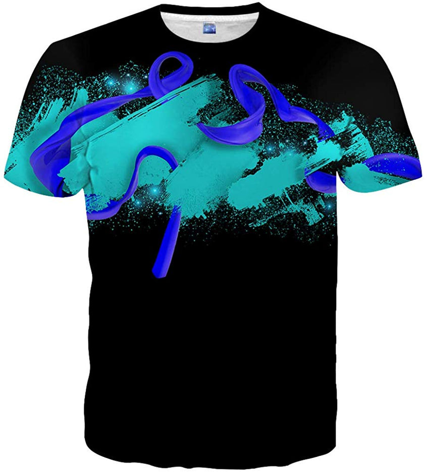 Unisex 3D Printed Short Sleeve Top T Shirts Black12