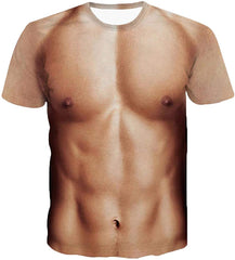 Unisex Men 3D Printed Casual Summer Short Sleeve T Shirts Tees 001muscle
