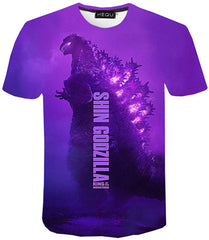 Unisex 3D Godzilla T Shirt King of The Monsters Anime Printed Tee Color 02