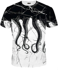 Unisex Men Women Casual 3D Printed Short Sleeves Couple T Shirt Tee LYT091 Lyt109 blackwhite