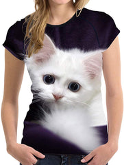 Women's Short Sleeve Tee Shirt Flexible Elastic O Neck Slim Fit Casual Tops Cat 4