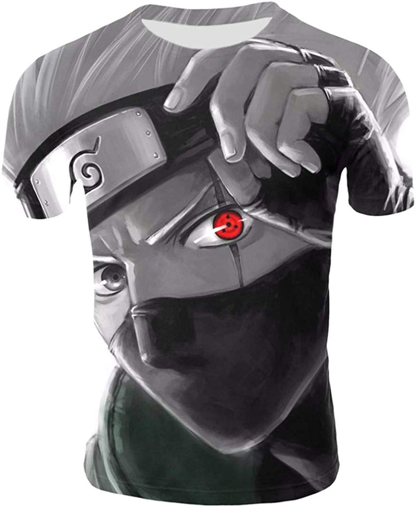 Unisex 3D Anime Naruto Printed Short Sleeve T Shirts Creative 3D Print Anime Tees Color 4