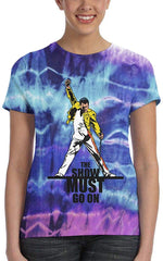 Freddie Mercury Queen Rock Band Women's 3D Tie Dye T Shirt Bohemian Rhapsody T Shirt Tie Dye 7
