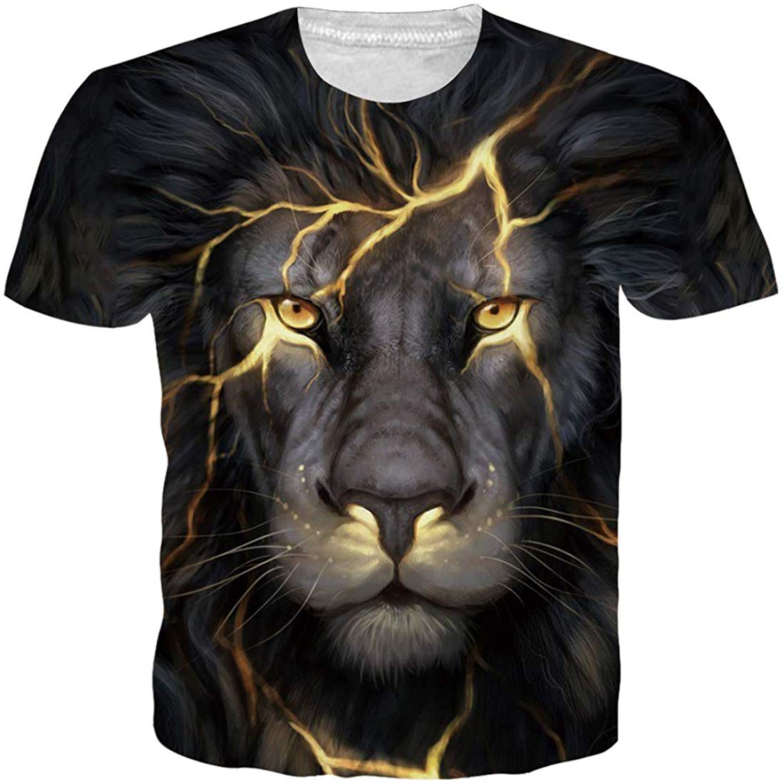 Unisex T Shirts 3D Printed Cool Graphic Tees Funny Casual Short Sleeve Tops M XXL Lion