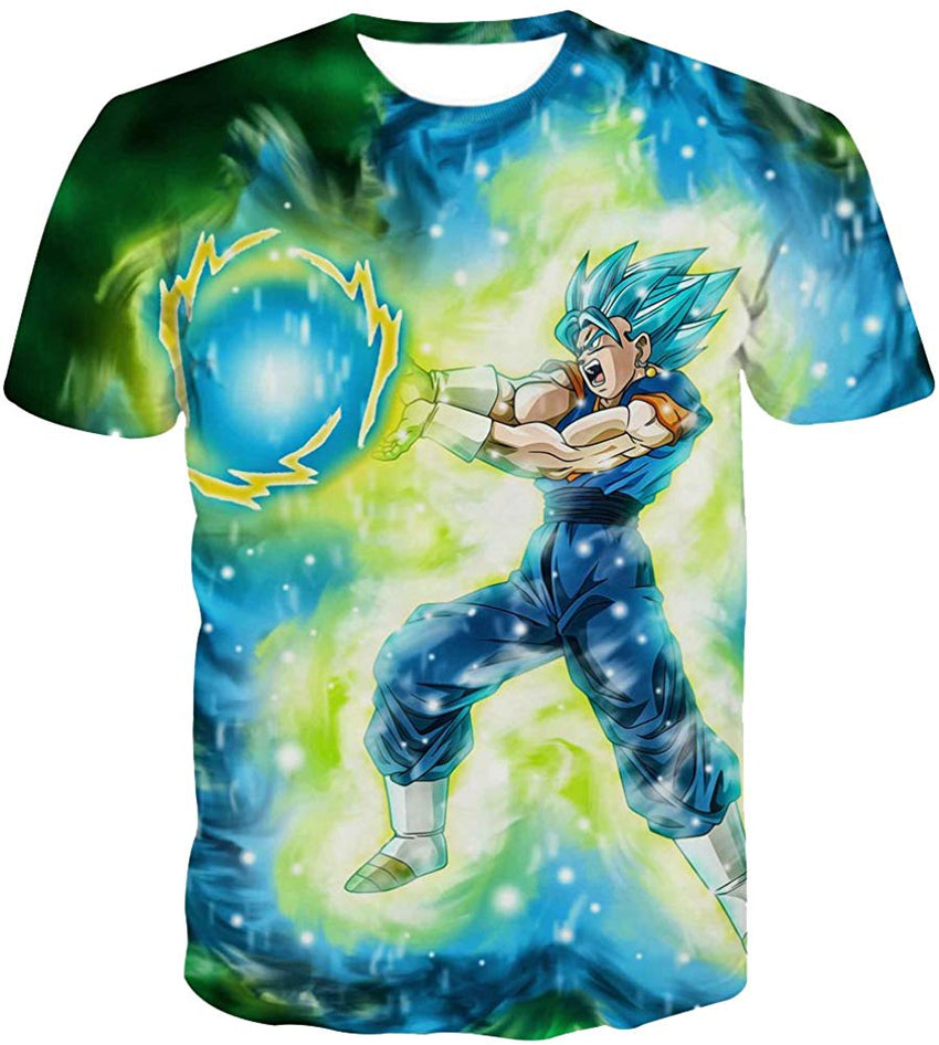 Summer Unisex Dragon Ball Goku Short Sleeve T Shirts Creative 3D Print Tee Jx017