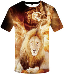 Unisex 3D Printing Graphics Wolf Shirt for Men Animal T Shirt Skull Shirts Lion Shirts