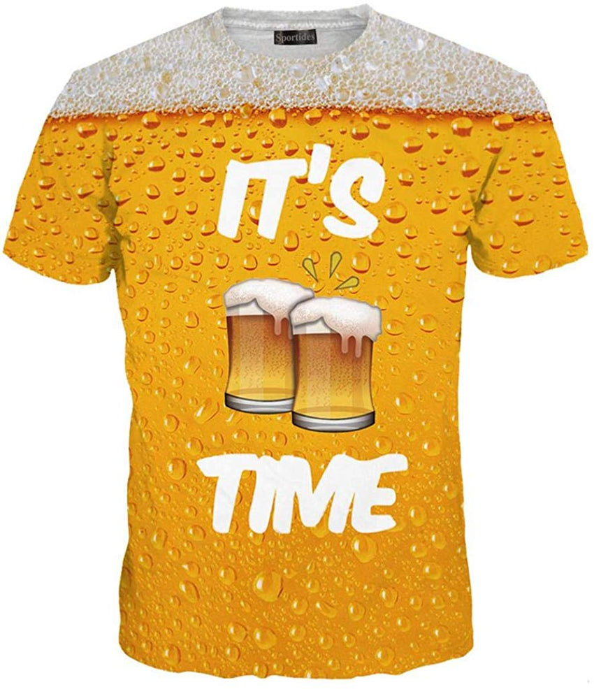 Unisex Men Women Casual 3D Printed Short Sleeves Couple T Shirt Tee LYT046 Lyt067 yellow