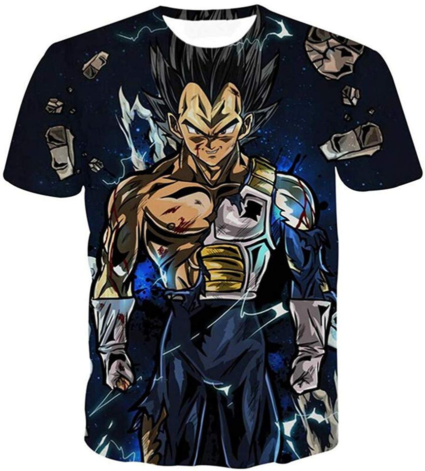 3D T Shirt Anime Dragon Ball Z Super Saiyans Print Short Sleeve #18 Nature