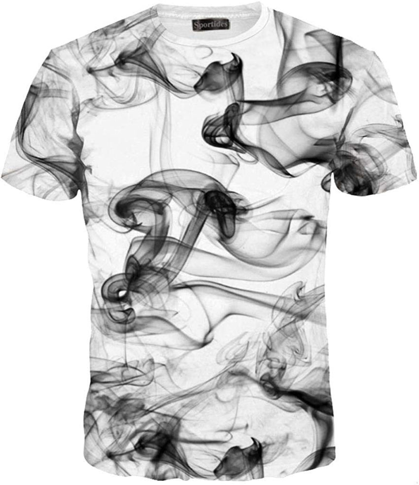 Unisex Men Women Casual 3D Printed Short Sleeves Couple T Shirt Tee LYT001 Lyt036 white