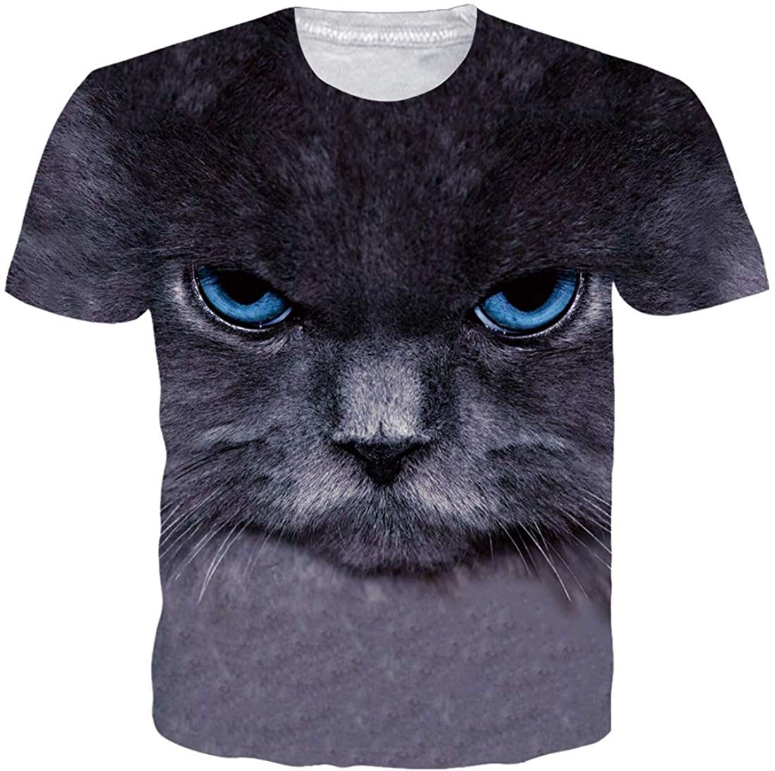 Unisex T Shirts 3D Printed Cool Graphic Tees Funny Casual Short Sleeve Tops M XXL Cat