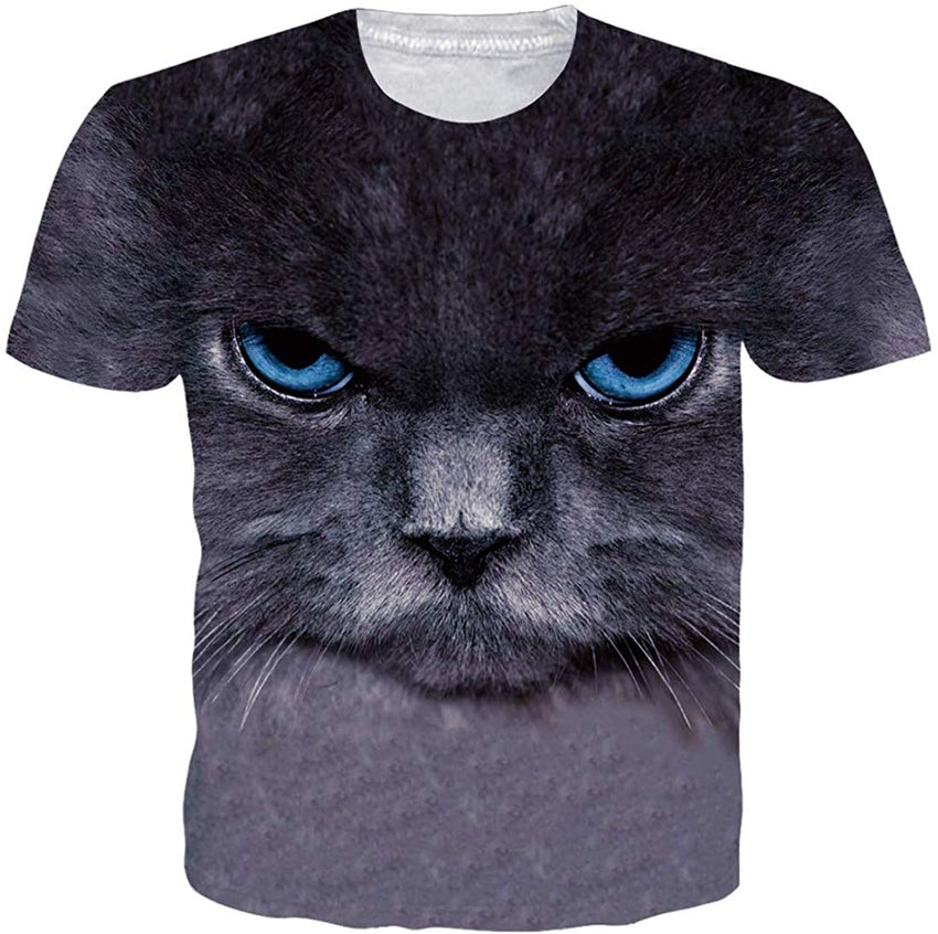 Unisex T Shirts 3D Printed Cool Graphic Tees Funny Casual Short Sleeve Tops M XXL Cat