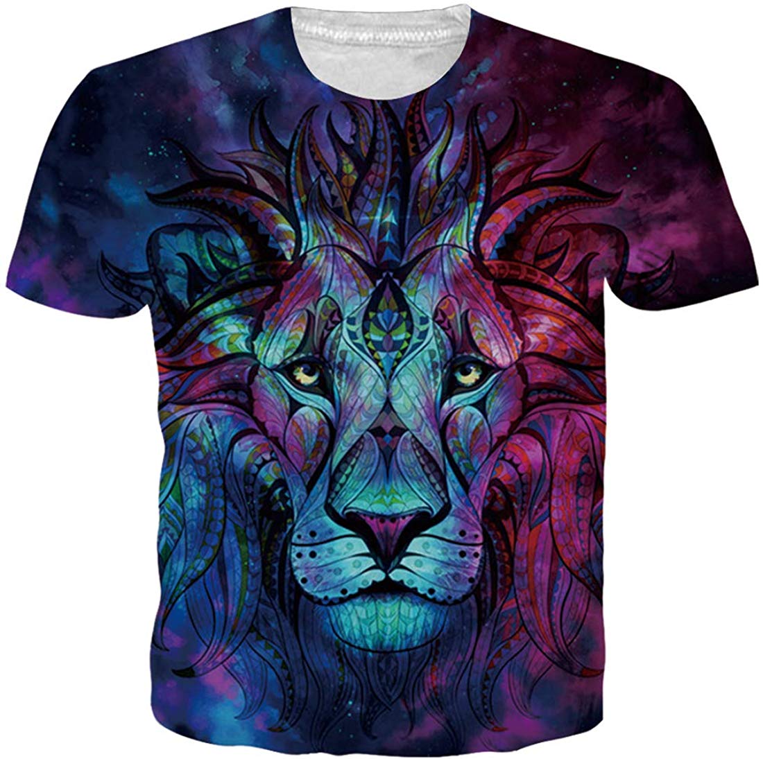 Unisex T Shirts 3D Printed Cool Graphic Tees Funny Casual Short Sleeve Tops M XXL Lion 2