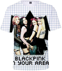 Kpop Printing T Shirt Jisoo Jennie Rose Lisa Jisoo Shirt Tee For Womens Mens White F
