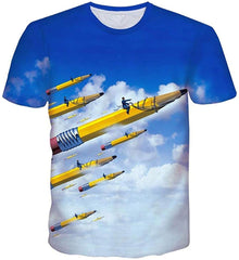 3D Print Shirt Hipster Unisex Men Women Clothing Tops Swag T Shirt Pencil