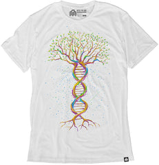 Men's Casual Short Sleeve Graphic Tee Shirts Tree of Life White