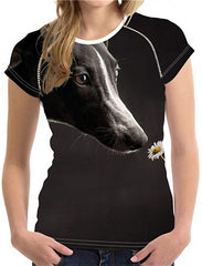 Unisex 3D Printed T Shirt Dark Grey Italian Greyhound Dog O Neck Animal Tops Y0818bv