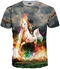 Unisex Men Women Casual 3D Printed Short Sleeves Couple T Shirt Tee LYT046 Lyt057 multicolor