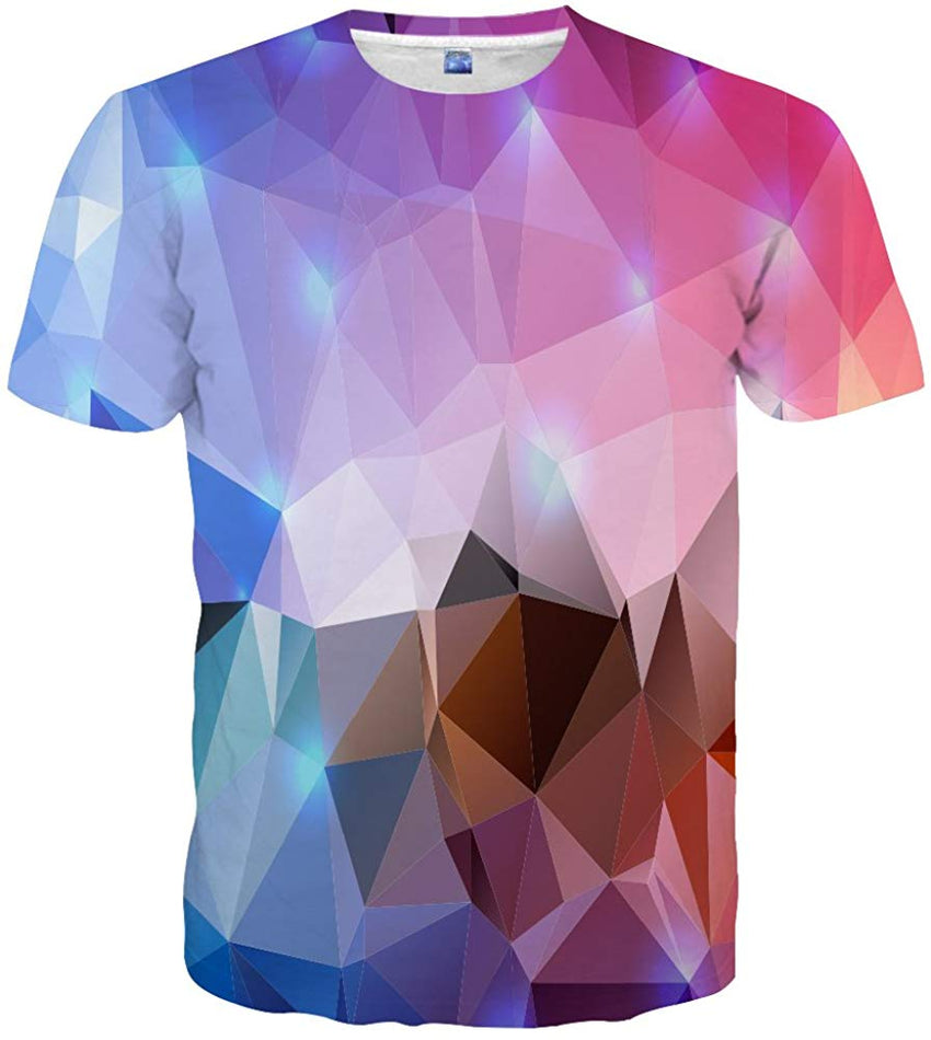 Unisex 3D Pattern Printed Casual Short Sleeve T Shirts Tees Multi color51