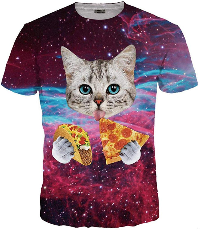 Unisex Men Women Casual 3D Printed Short Sleeves Couple T Shirt Tee LYT091 Lyt101 red