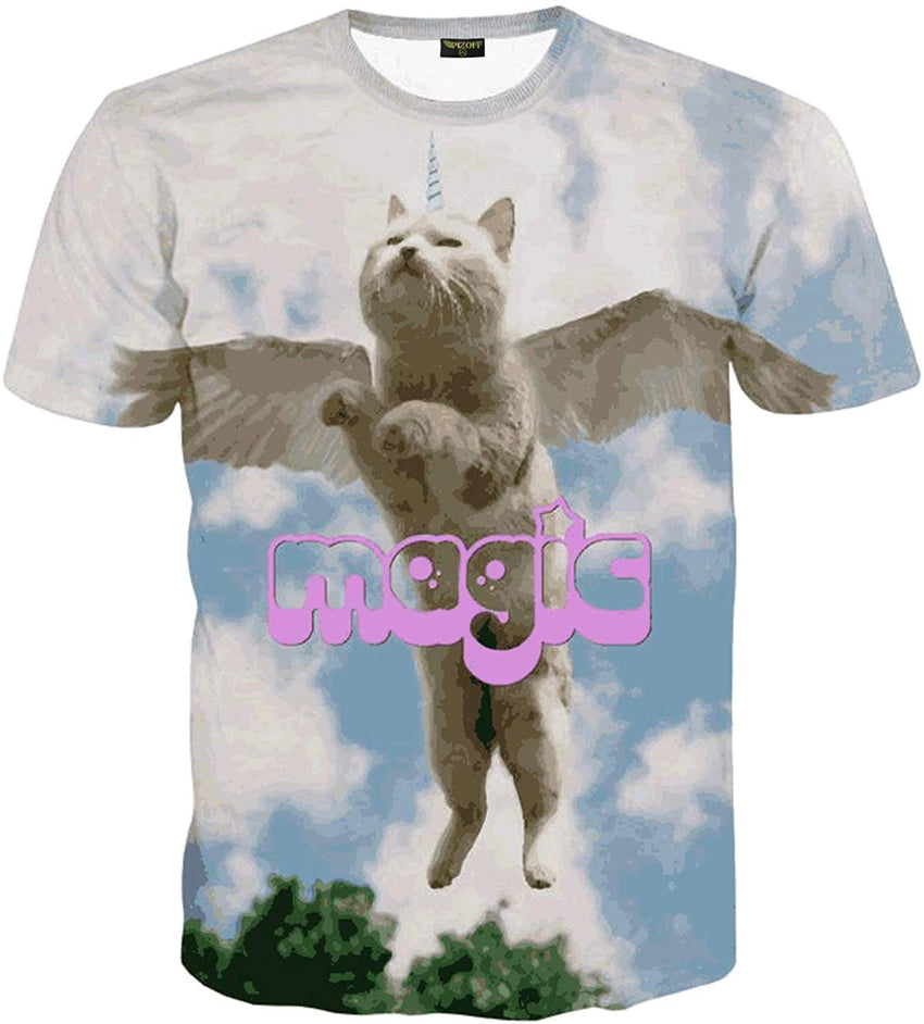 Unisex 3D Creative Cat Printed Short Sleeve T Shirts Al067 58