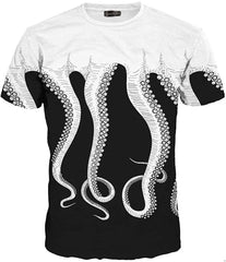 Unisex Men Women Realistic 3D Digital Print Couples Short Sleeve T Shirts Casual Tees LYT091 Lyt095 whiteblack