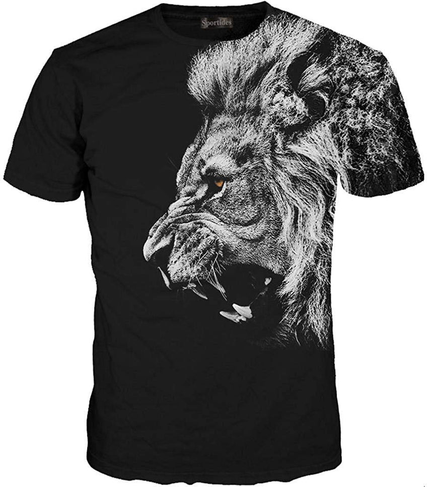 Unisex Men Women Casual 3D Printed Short Sleeves Couple T Shirt Tee LYT001 Lyt040 black