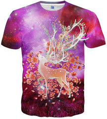 Unisex 3D Printed Short Sleeve Top T Shirts Purple39