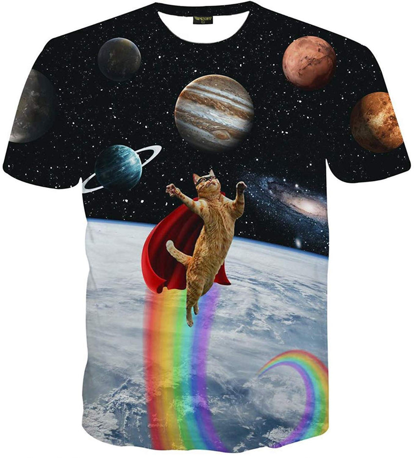 Unisex 3D Creative Cat Printed Short Sleeve T Shirts Al067 64