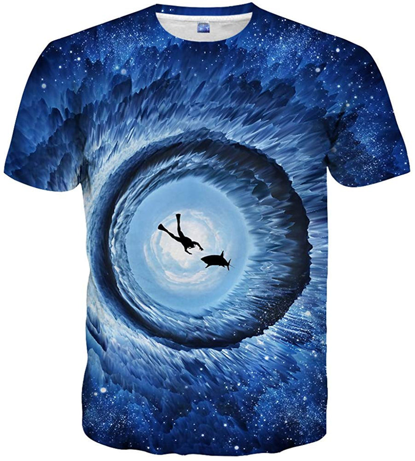 Unisex Casual 3D Printed T Shirts Short Sleeve Tops Tees Style 48
