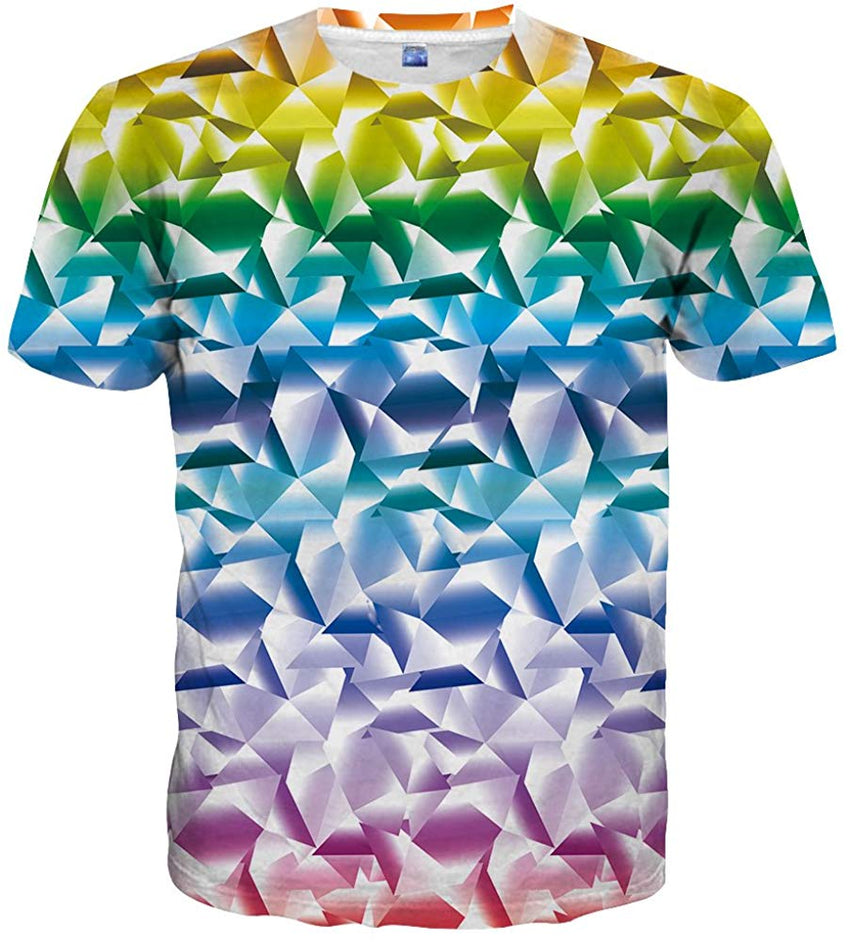 Unisex Casual 3D Print Short Sleeve T Shirt Tees Multi color 65