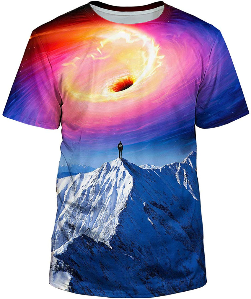 Unisex 3D Realistic Printed Casual Short Sleeve T Shirts Blue8