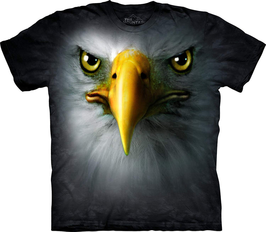 Men's Eagle Face Adult Tee Black