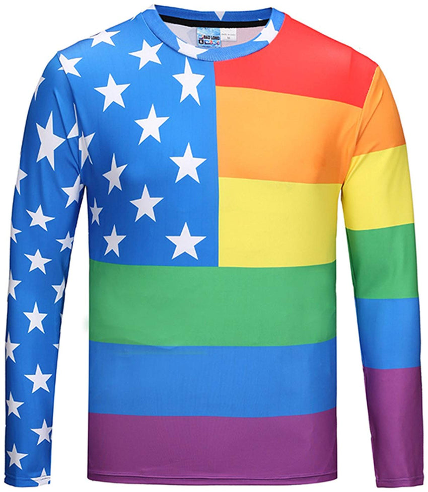 Unisex Casual Long Sleeve All Over Print T Shirt Ag006 06