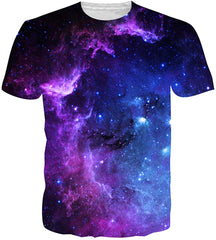 Summer Fashion Women Men Printed Short Sleeve Tee Tops T Shirts Space Galaxys