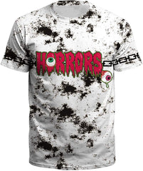 Street Style UFO Alien 3D Digital Print T Shirt Horrors white