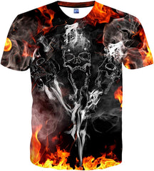 Unisex 3D Printed Short Sleeve Top T Shirts Black18