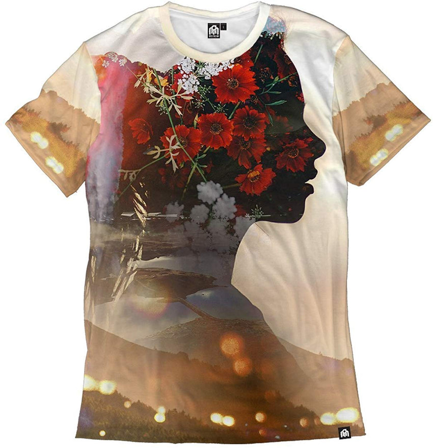 Men's Casual Short Sleeve Vibrant Tee Shirts Inner Bloom