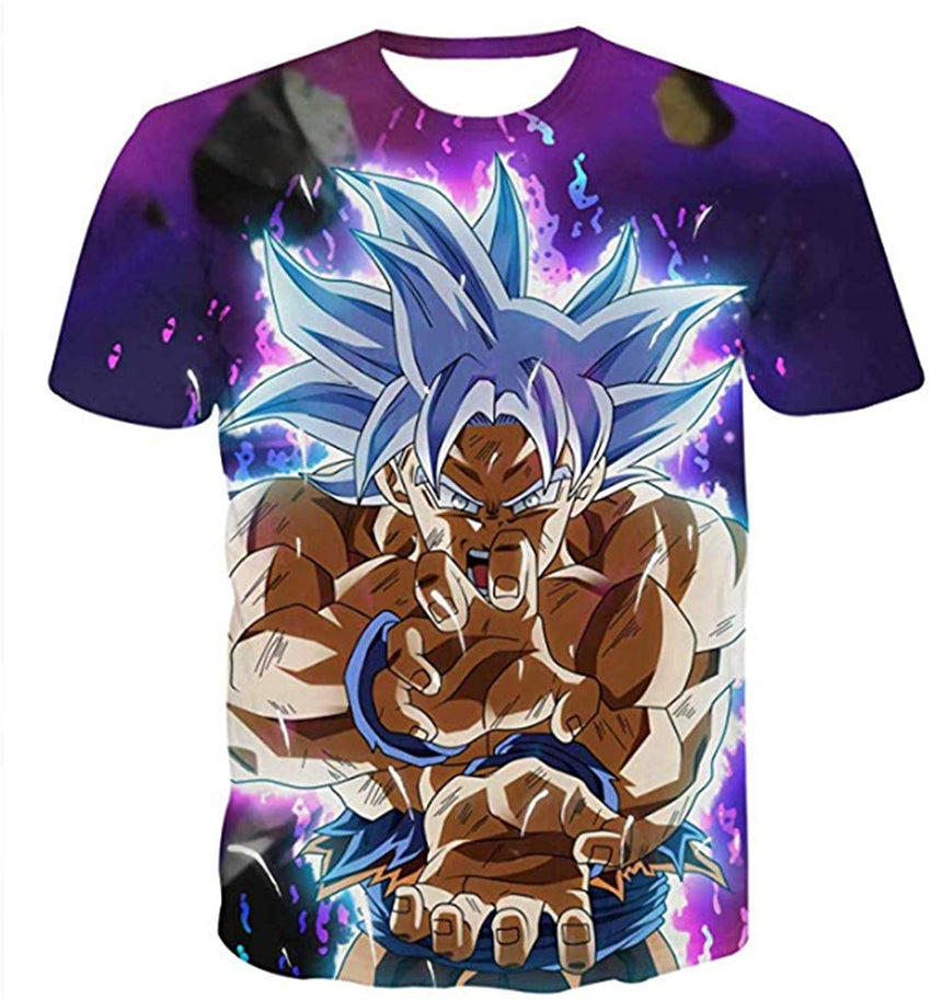 Men Dragon Ball 3D Print Short Sleeve Pullover Regular Fit T Shirt Color 7
